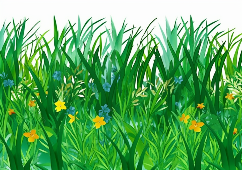 唯美户外绿色草地植物背景元素插画手绘,插画/手绘图,插画/手绘图库,插画/手绘图下载,插画/手绘